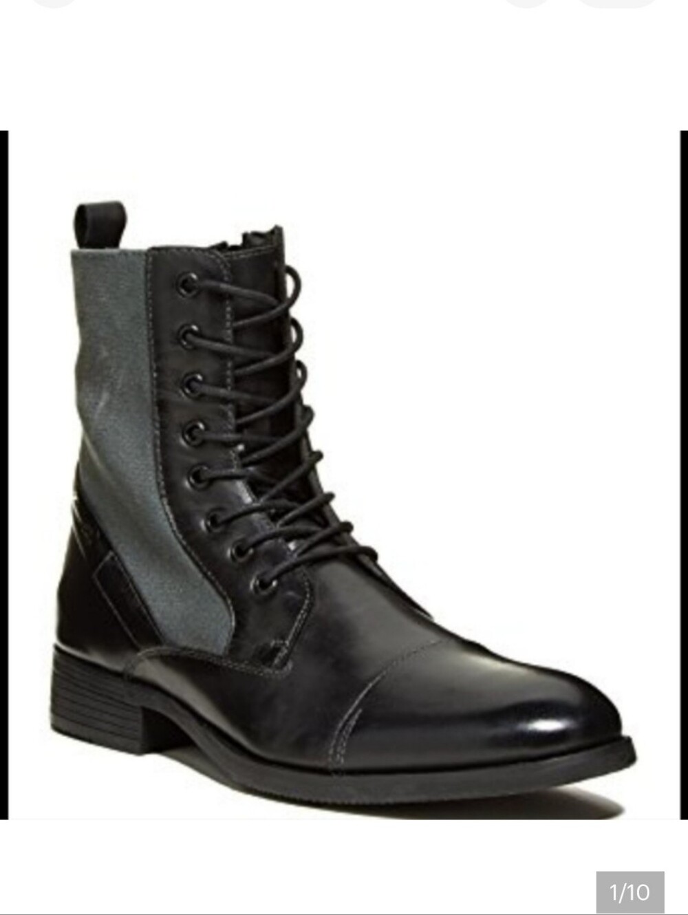 KENNETH COLE MEN'S PERFECT TIMING BLACK SUDE ZIPPER LEATHER BOOTS SIZE 9.5